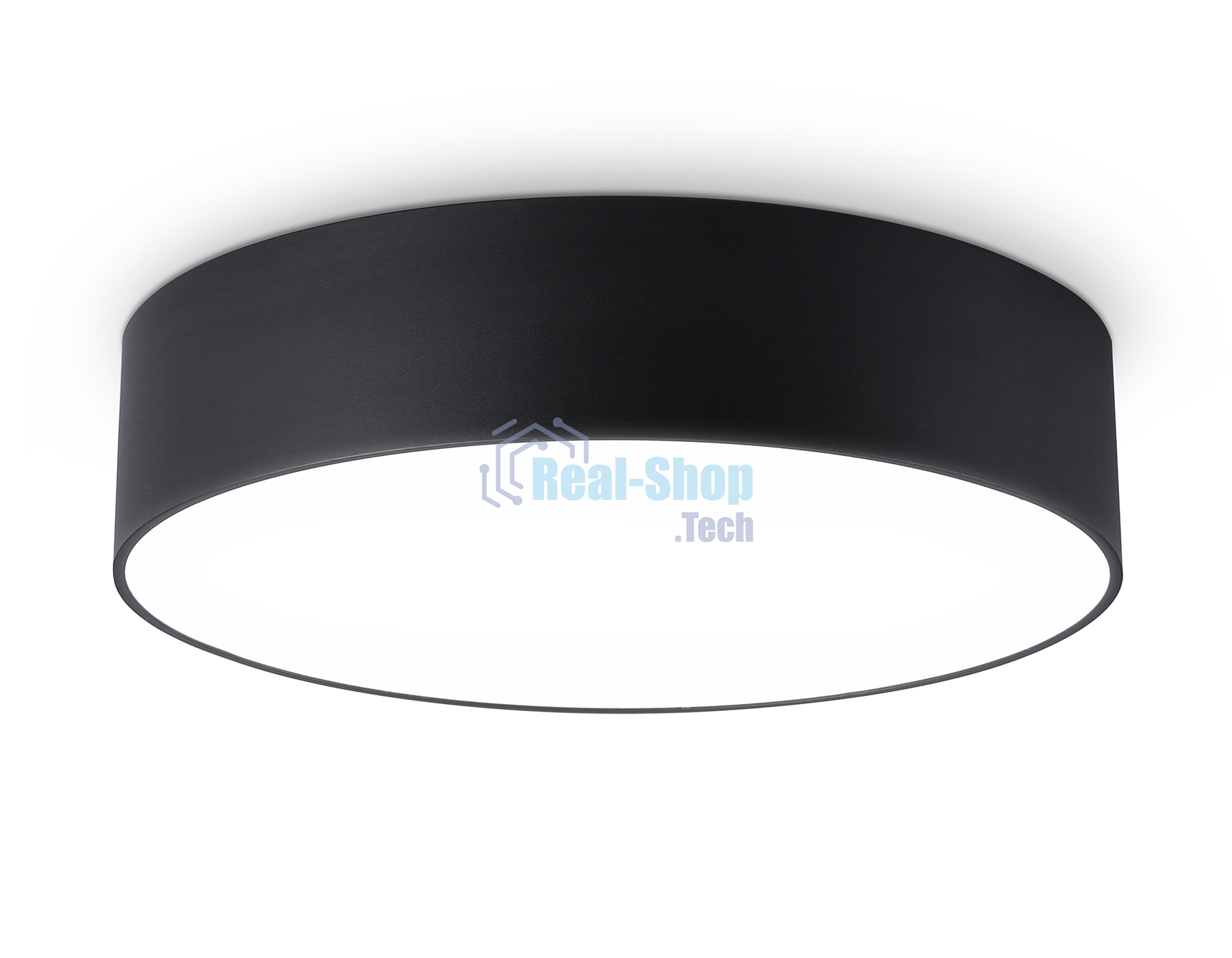 Потолочный светодиодный светильник Ambrella light FV5522 BK черный LED 26W 4200K D220*58 (Без ПДУ)