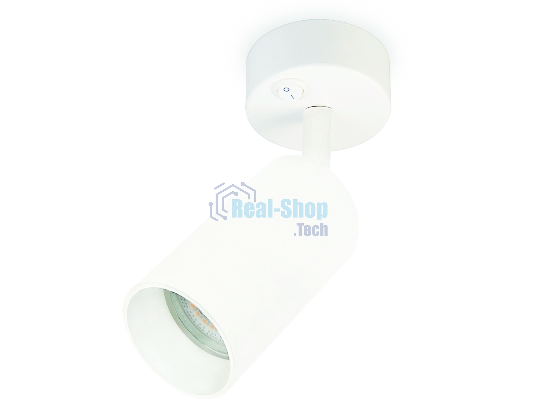 Накладной спот с выключателем Ambrella light TA126 WH белый GU10 max 12W D70*164*D55