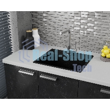 Мойка для кухни BAU Stil Pro 49х42, без выпуска, черный камень