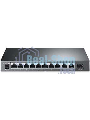 Коммутатор TP-Link 8-port 10/100Mbps Unmanaged PoE switch, 2 Gb RJ45 + 1 Gb SFP uplinks, PoE budget up to 124W