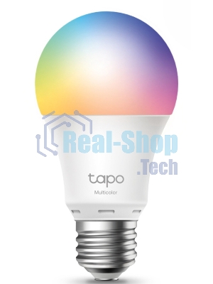 Умная многоцветная Wi‑Fi лампа Tapo Smart WiFi Bulb, A60 size，E27 base, 9.5W, 16 million colors, 2000k-6500k tunable white, 800 lumens brightness and diммable, 802.11b/g/n 2.4G WiFi connection, work with 200-240 V, 50/60 Hz power voltage and frequency, work with Yandex Alice/Goo