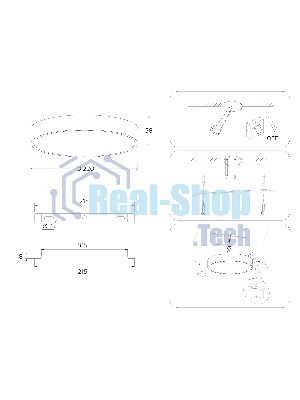 Потолочный светодиодный светильник Ambrella light FV5522 BK черный LED 26W 4200K D220*58 (Без ПДУ)