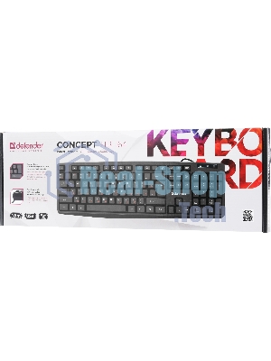 Клавиатура проводная Defender Concept HB-164, USB, черный