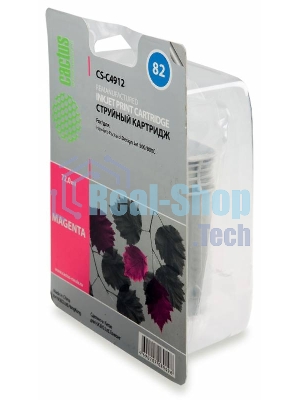 Картридж струйный Cactus CS-C4912 №82 пурпурный (72 мл) для HP Design Jet 500/800C