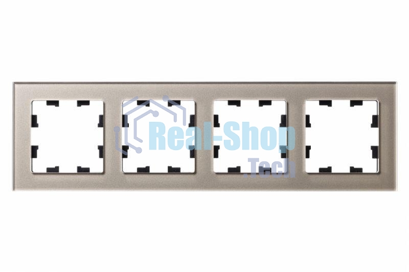 Рамка 4-м AtlasDesign Nature стекло шампань SchE ATN320504
