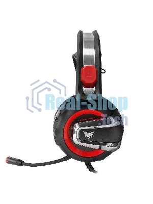 Гарнитура Crown CMGH-3000 чёрный/красный, проводная, подсветка
