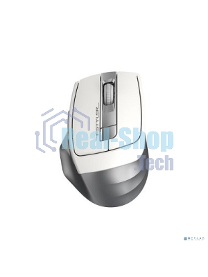 Мышь беспроводная A4Tech Fstyler FG35 серебристый/белый, 2000 dpi, радиоканал, USB, кнопки - 6