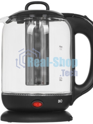 Электрочайник BQ KT1701G черный, 1.7 л, 2200 Вт, скрытый нагревательный элемент, поддержание температуры