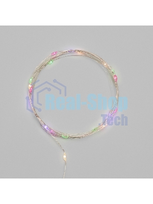 Гирлянда светодиодная Роса 2м 20 LED МУЛЬТИКОЛОР IP20 2хАА (в комплект не входят) NEON-NIGHT