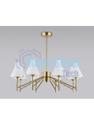 Люстра Ambrella light LH57135/8 BS/FR латунь/белый матовый E14/8 max 40W D800*650