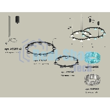 Светильник Ambrella light XR92091300/16 SBK/BL/CL черный песок/голубой/прозрачный GX53 (A9209, C9242, C9238, N8488, N8480)