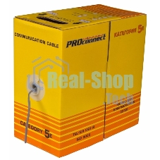 Кабель витая пара PROconnect FTP 2PR 24AWG, CCA, cat.5e, бухта 305 м