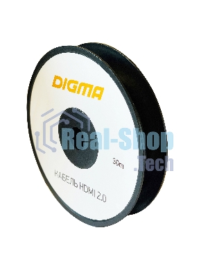 Кабель аудио-видео Digma HDMI 2.0 AOC HDMI (m)/HDMI (m) 30м. позолоченные контакты черный