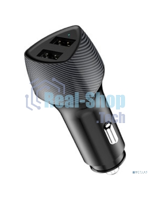 Автомобильное зарядное устройство c двумя портами Rexant (USB-A QC 3.0 + USB-A 3,1A) со световой индикацией, 18Вт, черное