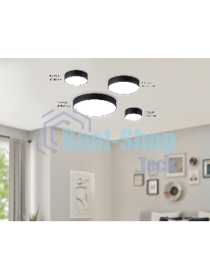 Потолочный светодиодный светильник Ambrella light FV5522 BK черный LED 26W 4200K D220*58 (Без ПДУ)