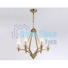 Светильник Ambrella light TR3231/6 BS/FR латунь/белый матовый E14*6 max 40W D610*585