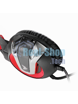 Гарнитура Crown CMGH-3000 чёрный/красный, проводная, подсветка