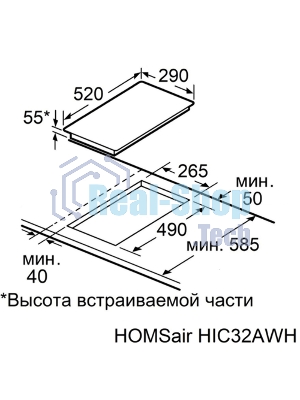 Индукционная варочная панель HOMSair HIC32AWH
