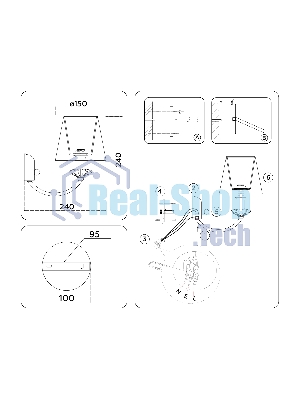 Настенный светильник Ambrella light LH75027 GD/PI золото/розовый E14 max 40W 240*150*240