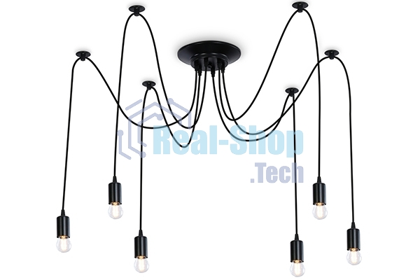 Светильник Ambrella light TR8178/6 BK черный E27 max 40W D630*910