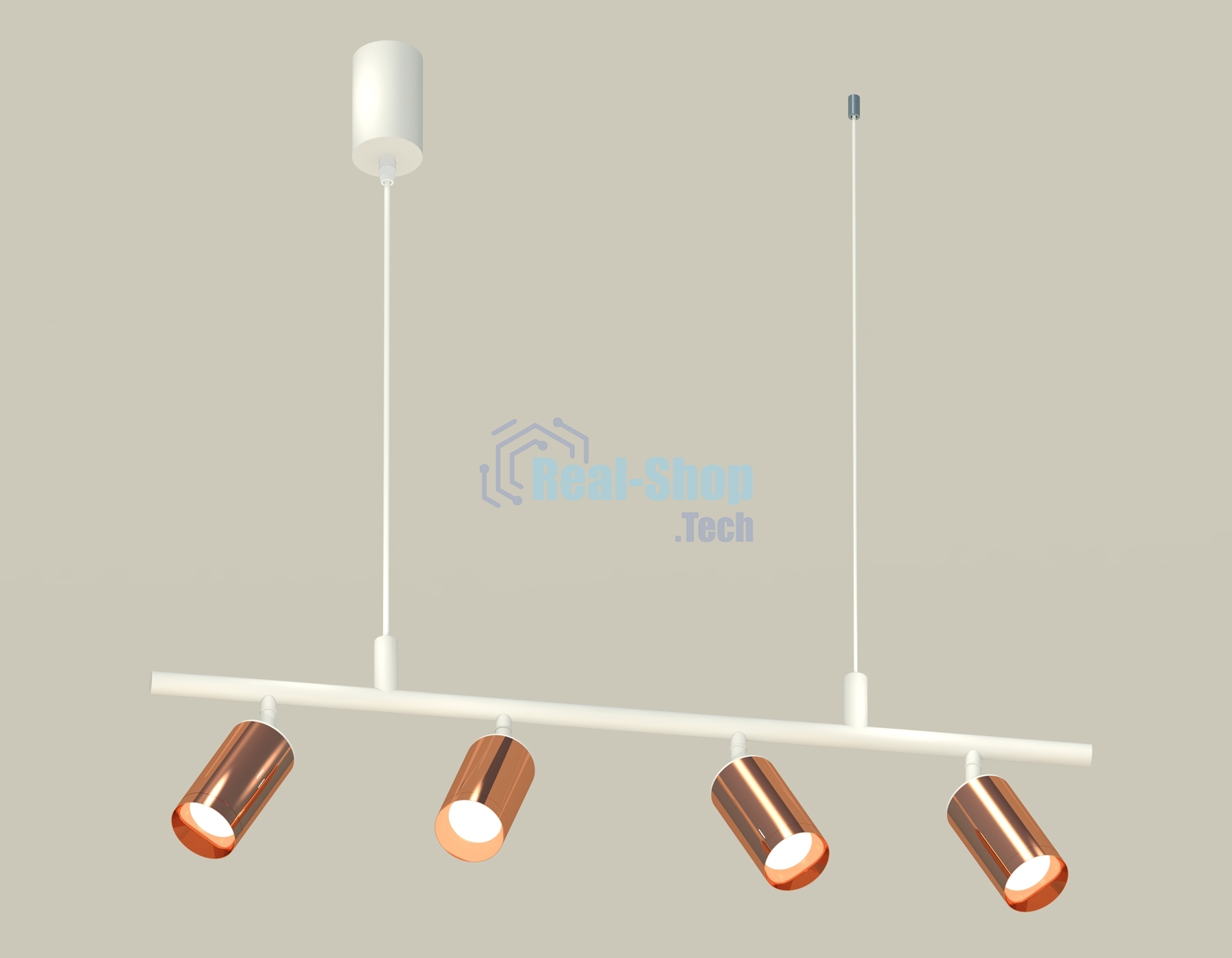 Светильник Ambrella light XB9001330/4 SWH/PPG белый песок/золото розовое полированное MR16 GU5.3 (С9001, С6326, N6135)