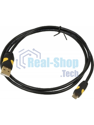 Кабель USB2.0 2A Smooth Connector USB A (m)/micro USB B (m) 1м позолоченные контакты