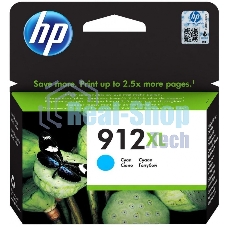 Картридж струйный HP 912 3YL81AE голубой (825стр.) для HP OfficeJet 801x/802x