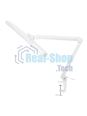 Лампа настольная бестеневая на струбцине Rexant ECO light, 324 SMD LED с диммером, теплый/холодный цвет свечения, белая