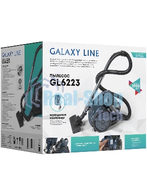 Пылесос Galaxy Line GL6223 серо-синий/черный, 500/1900 Вт, уборка сухая, пылесборник контейнер 3 л