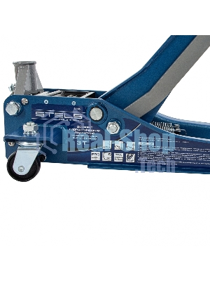 Домкрат гидравлический подкатной Stels 51136, быстрый подъем 3т low profile quick lift 75-515 мм про