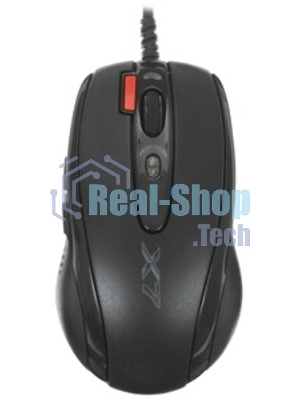 Мышь проводная + коврик A4Tech X-7120 черный, 2000 dpi, USB, кнопки - 7