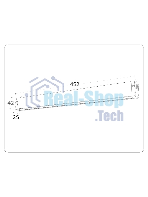 Управляемый светодиодный светильник для шинопровода Magnetic Ambrella light GL1282 BK черный IP20 18W 3000K-6400K 220V 120° 452*25*42 (Без ПДУ)