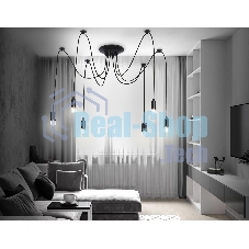 Светильник Ambrella light TR8178/6 BK черный E27 max 40W D630*910