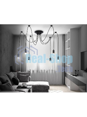 Светильник Ambrella light TR8178/6 BK черный E27 max 40W D630*910