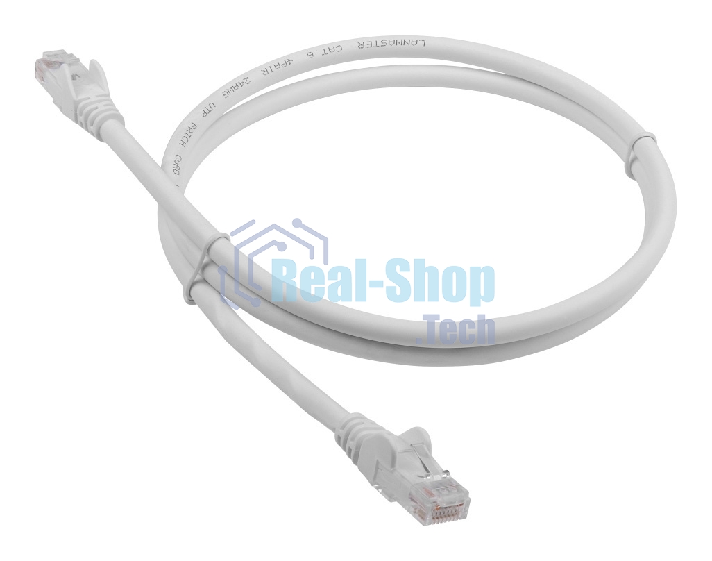Патч-корд LANMASTER LAN-PC45/U6-2.0-WH вилка RJ-45-вилка RJ-45 Cat.6 2м белый LSZH (уп.:1шт)