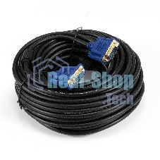 Кабель VGA Pro ExeGate EX-CC-PVGA-15M15M-30.0 (15M/15M, 30м, 2 фильтра, позолоченные контакты, экран)