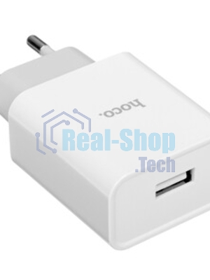 Зарядное устройство Hoco 10.5Вт, 2.1А, 1хUSB + кабель USB/Type-C 1м, C81A, белый, блистер