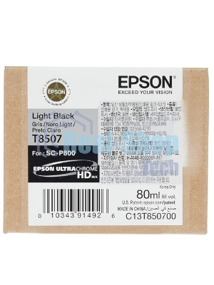 Картридж струйный Epson T8507 серый (80 мл) для SureColor SC-P800