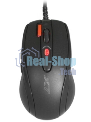 Мышь проводная + коврик A4Tech X-7120 черный, 2000 dpi, USB, кнопки - 7