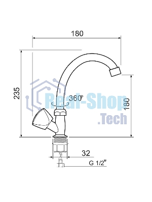 SL119-270F Смеситель для кухни