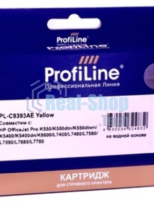 Картридж струйный ProfiLine PL-C9393AE №88 для принтеров HP Office jet HP Office jet K550/K550 dtn/K550dtwn/K5400/K5400dn/K8600/L7380/L7590 Yellow водные