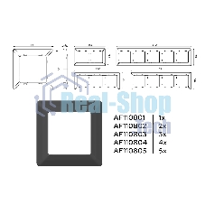 Рамка ALFA Line (Графит Мягкое касание) 3-ая AF110803