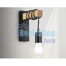 Светильник Ambrella light TR8181 BK/LW черный/светлое дерево E27 max 40W 395*60*210