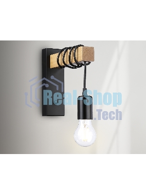 Светильник Ambrella light TR8181 BK/LW черный/светлое дерево E27 max 40W 395*60*210