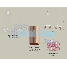 Светильник Ambrella light XB9001350/4 SWH/PPG/PI белый песок/золото розовое полированное/розовый MR16 GU5.3