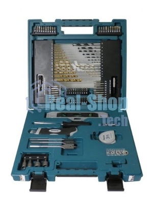 Наборы Makita D-31778 Набор 104шт,отвертка ручн,держ-ль магн,отв.насадки,сверла д\дер,мет,бет,рулетка,ур-нь,зенкер,нож,чем 