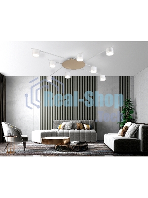 Потолочный светильник Ambrella light FL51759/8 WH/GD белый/золото GX53/8 max 12W 870*870*95