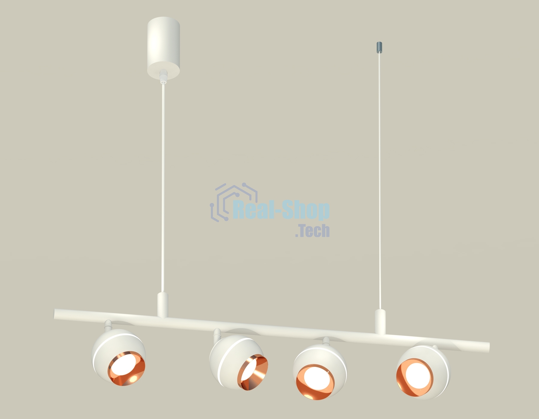 Светильник Ambrella light XB9001500/4 SWH/PPG белый песок/золото розовое полированное MR16 GU5.3 (С9001, С1101, N7035)