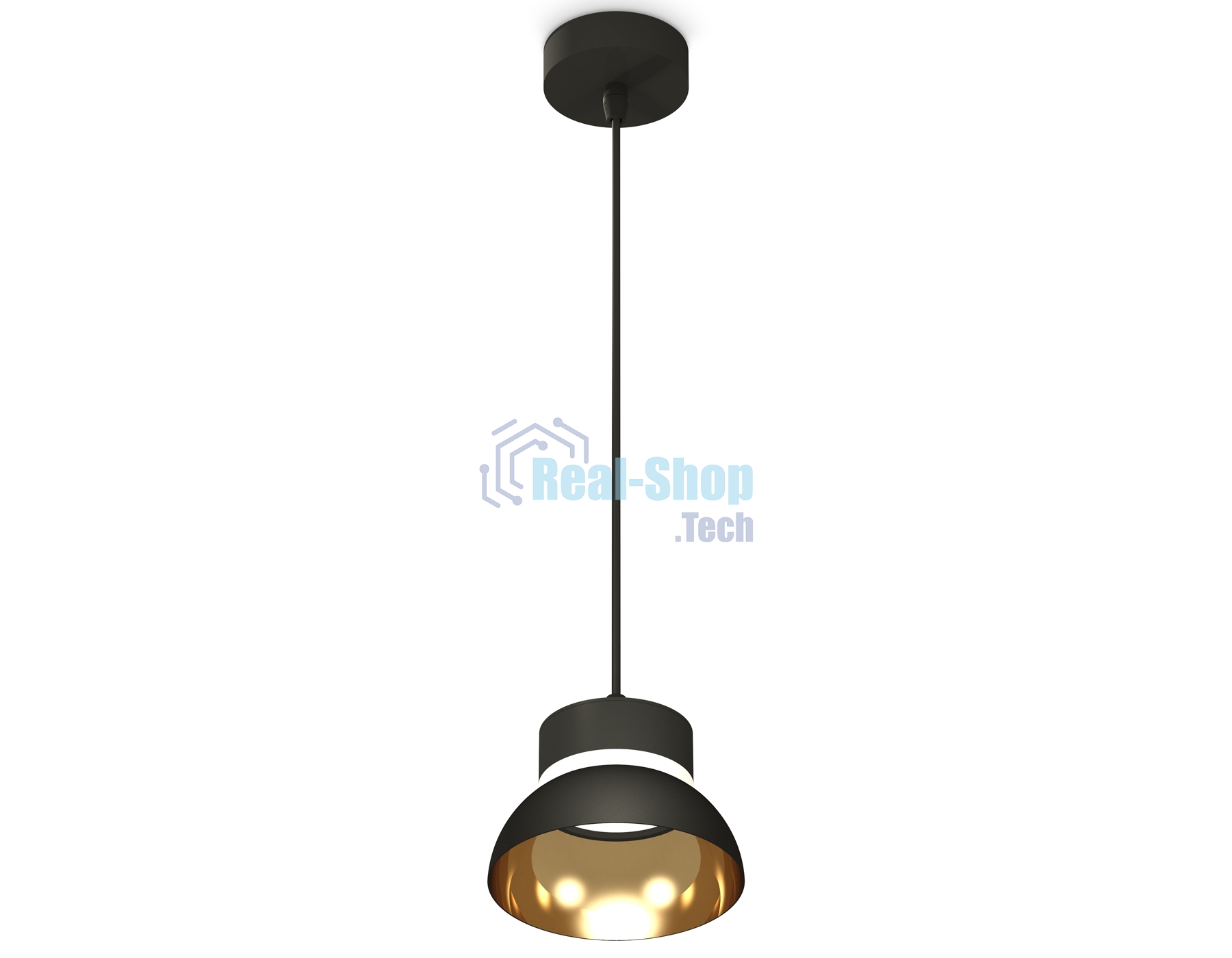 Светильник Ambrella Light XP8111051 SBK/PYG/CL черный песок/золото желтое полированное/прозрачный GX53