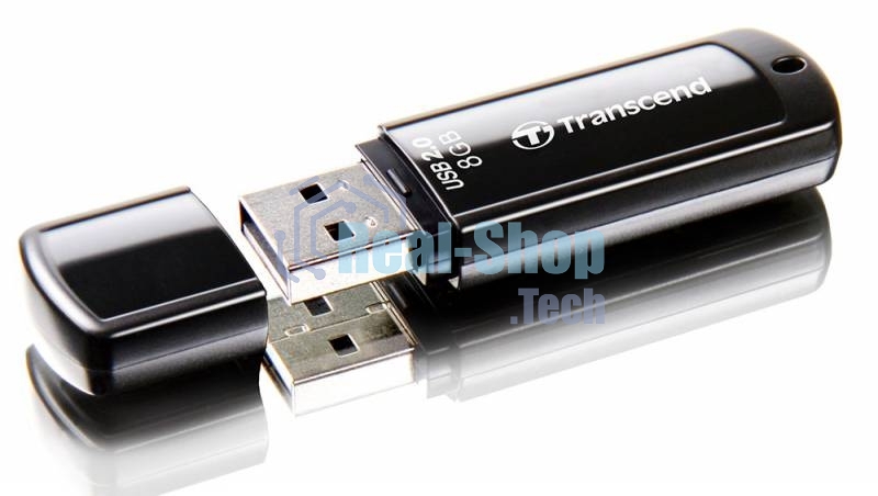 Флешка USB Transcend JetFlash 350 (TS8GJF350), 8Gb, USB 2.0, R/W 12/5, черный